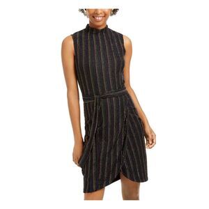 CITY STUDIO Womens Sheath Above The Knee Dress Black Sleeveless Juniors XXS